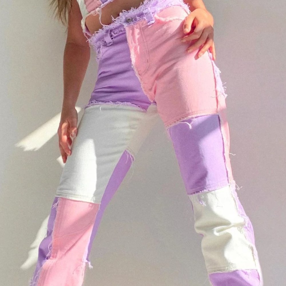 patchwork pants - Picture 2 of 3
